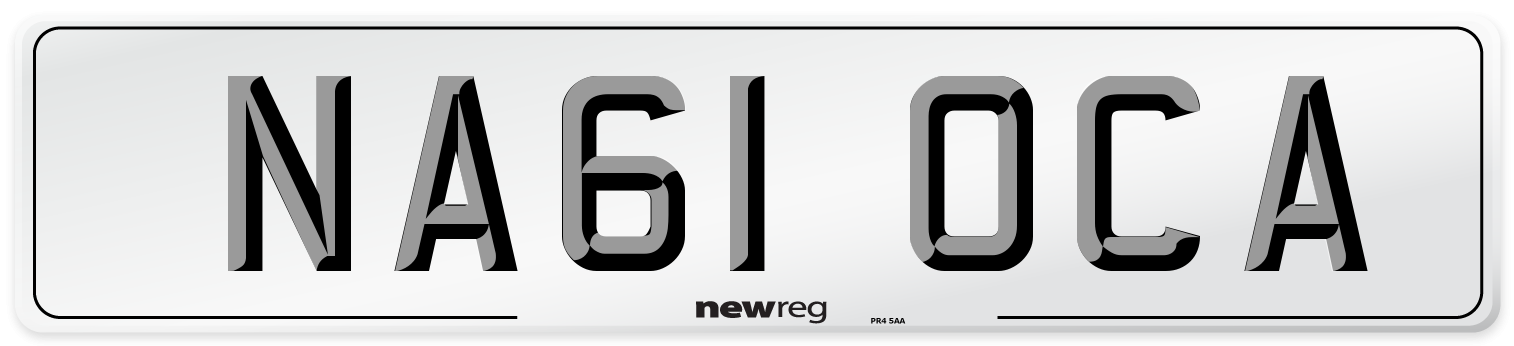 NA61 OCA Number Plate from New Reg